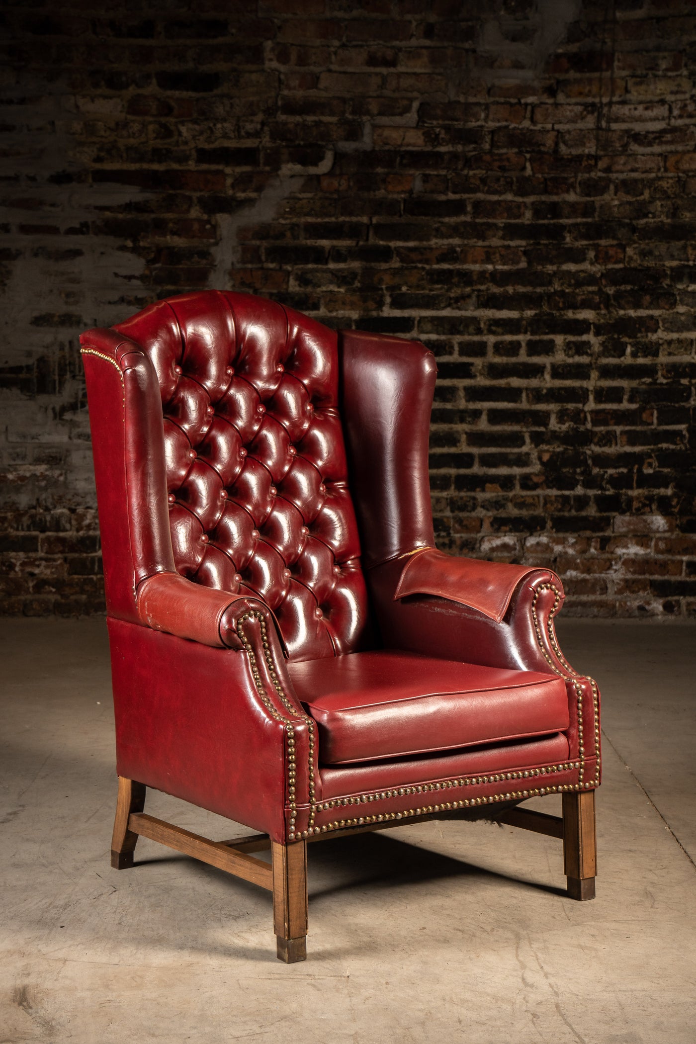 Red Tufted Armchair