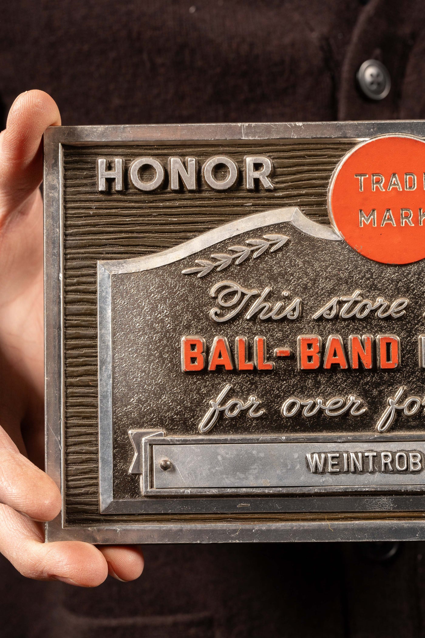 Vintage Ball-Band Service Award Plaque