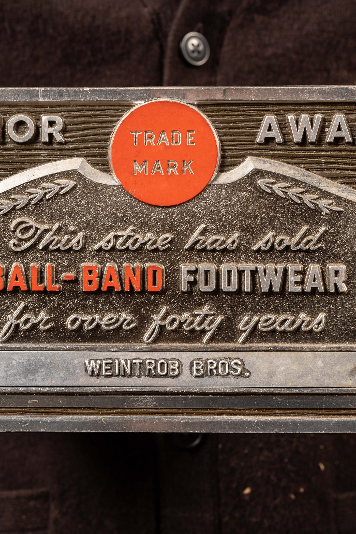 Vintage Ball-Band Service Award Plaque