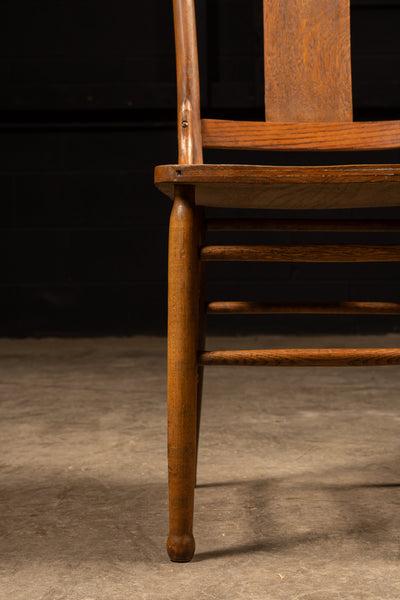 Set of Four Antique Oak Farmhouse Dining Chairs