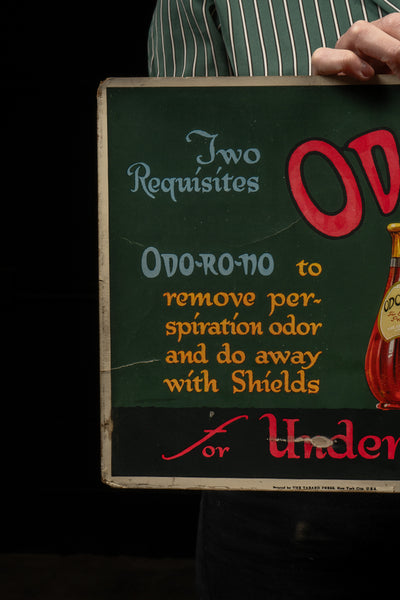 Vintage Deodorant Trolley Car Advertising Sign