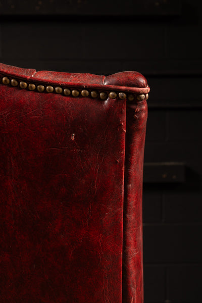 Burgundy Tufted Armchair