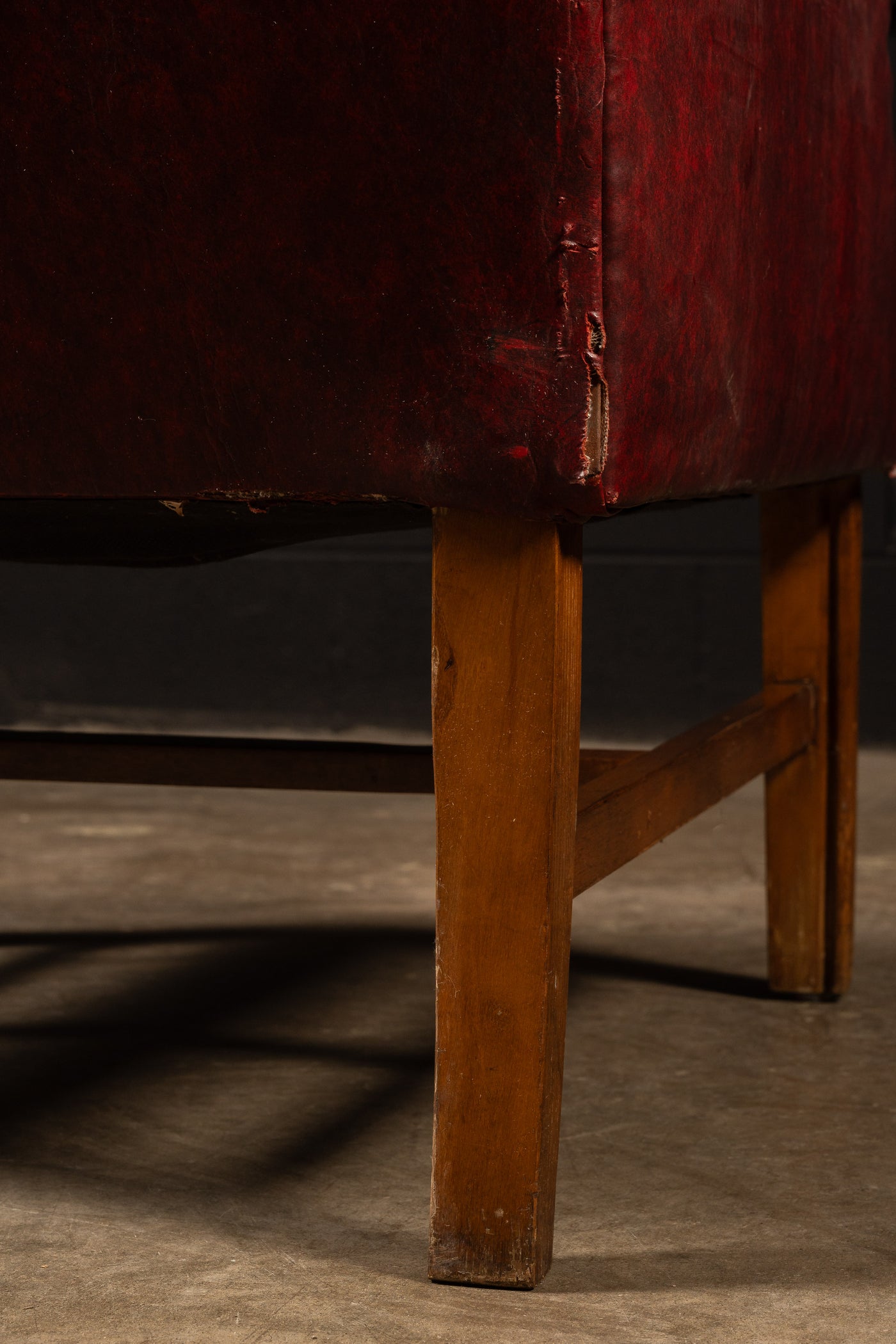 Burgundy Tufted Armchair