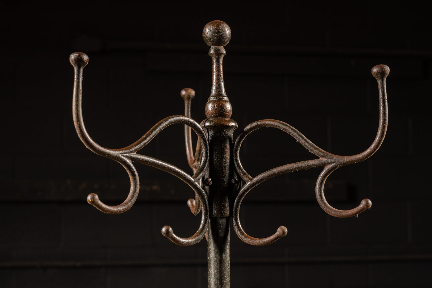 Antique Japanned Copper Coat Rack