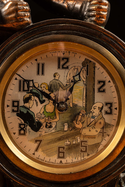 Figural FDR "Man of the Hour" Mantle Clock