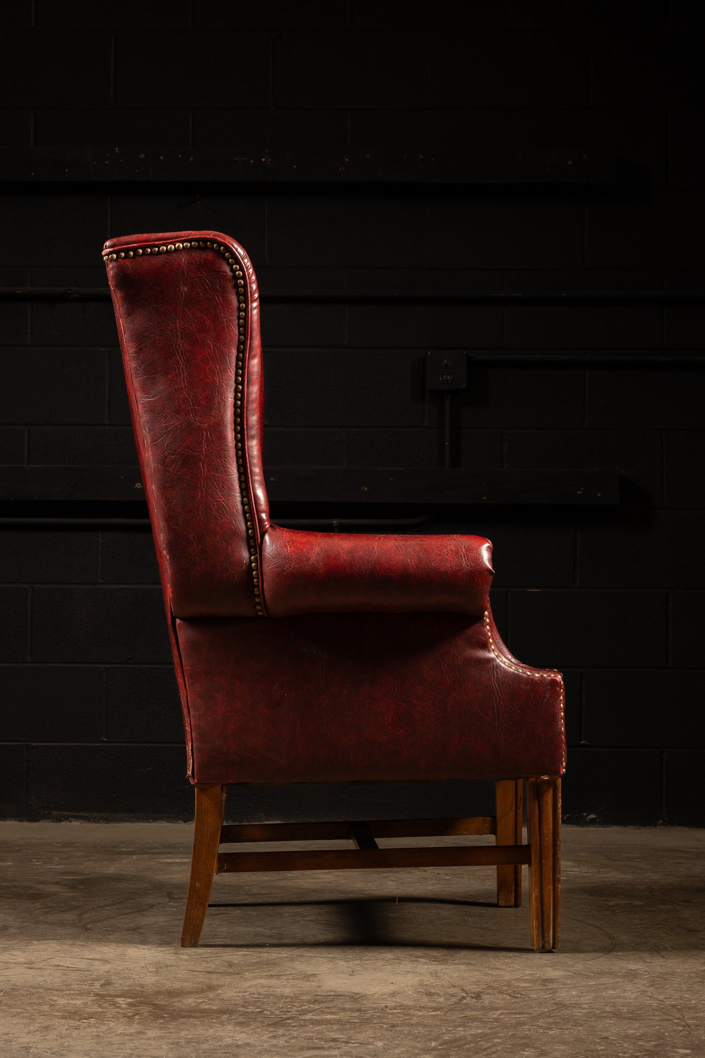 Burgundy Tufted Armchair