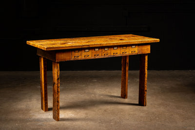 Antique Rustic Workshop Table