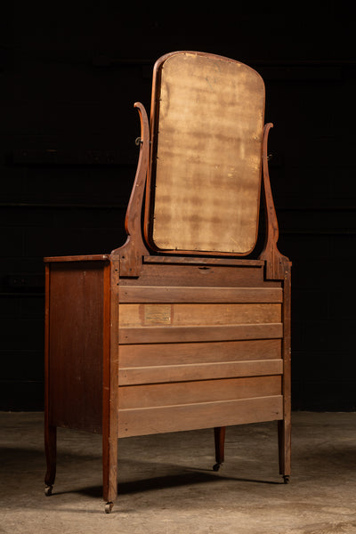 Early 20th Century Oak Dresser with Adjustable Mirror