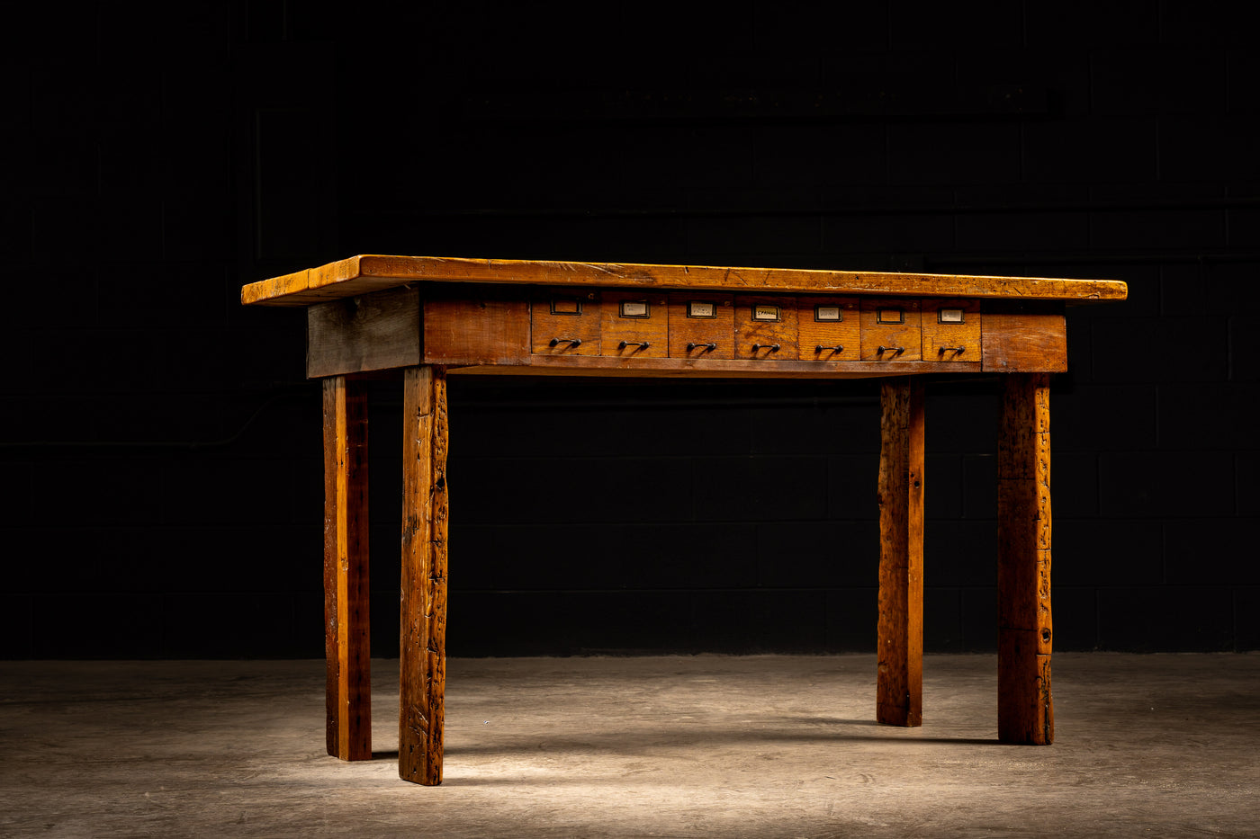 Antique Rustic Workshop Table