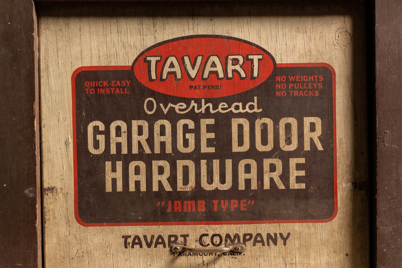 Garage Door Hardware Salesman Sample