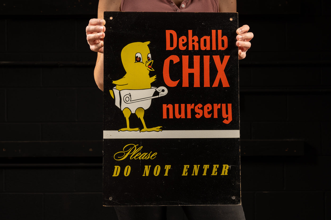 Single-Sided Masonite Dekalb Sign