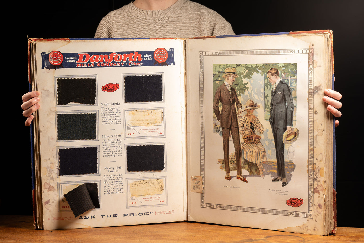 Early 20th Century Danforth Mills Textile Book and Style Guide