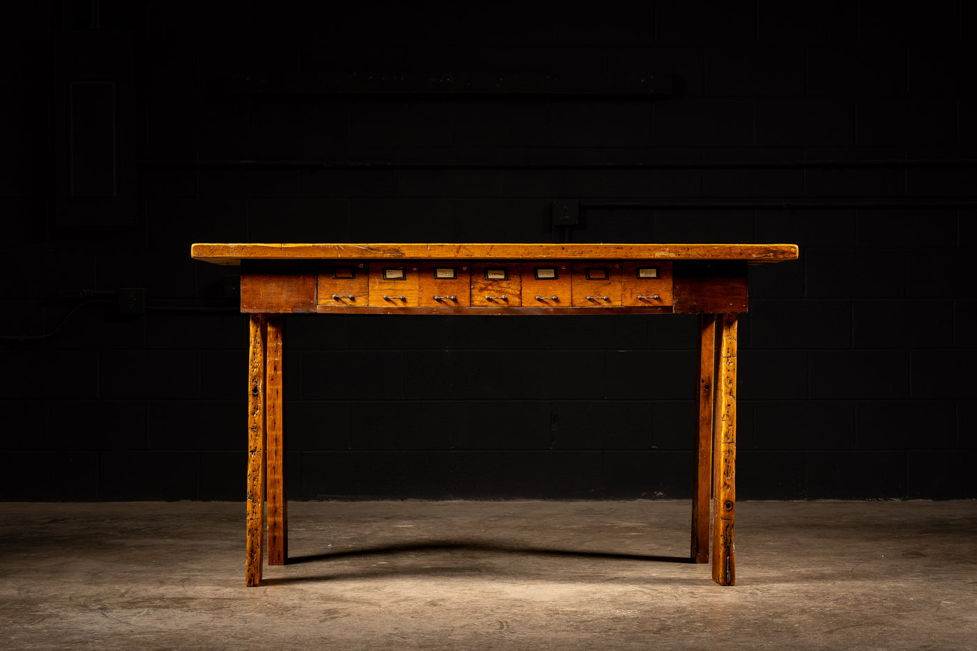 Antique Rustic Workshop Table