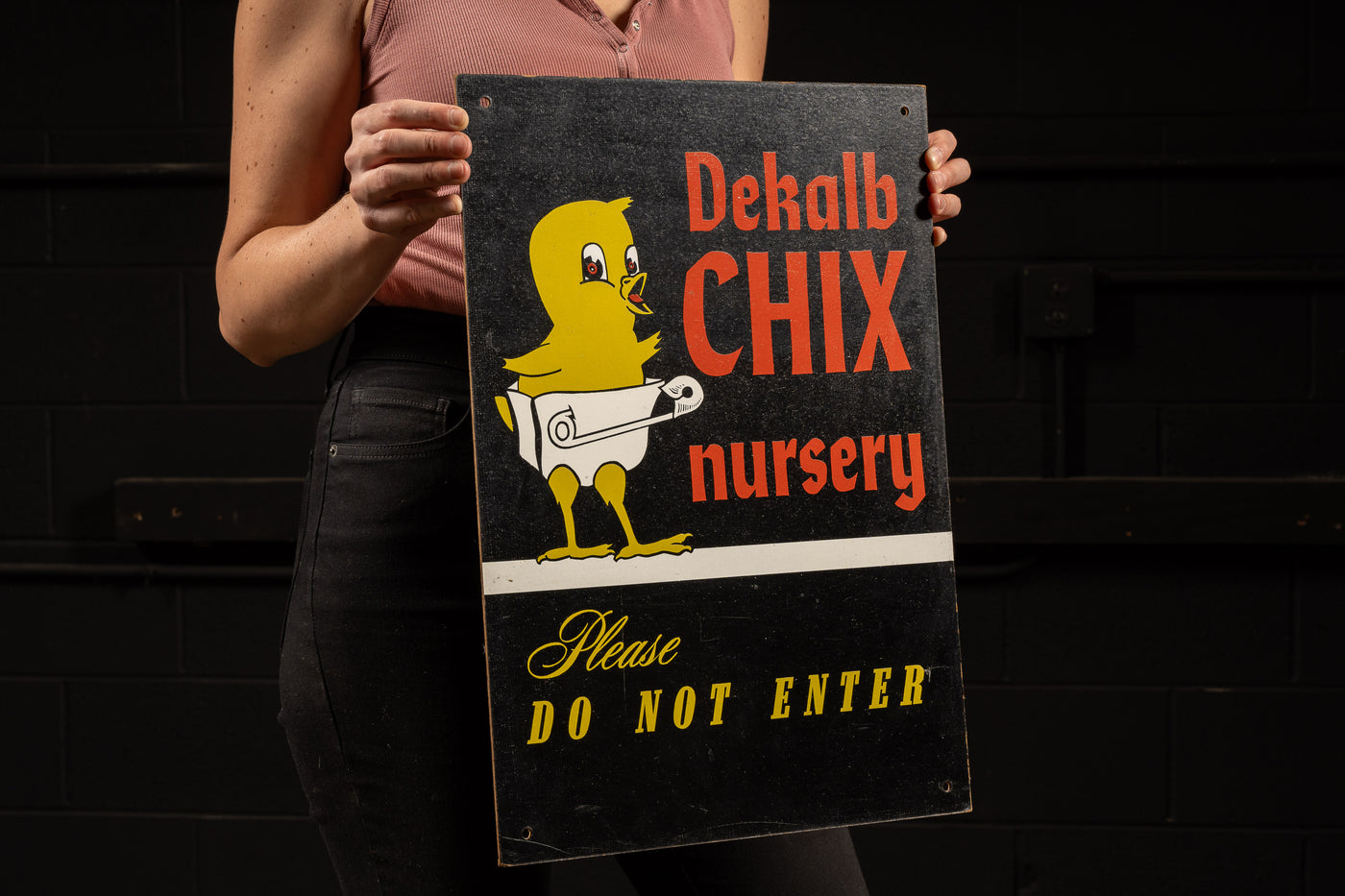 Single-Sided Masonite Dekalb Sign