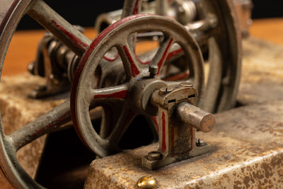 Antique Miniature Horizontal Steam Engine