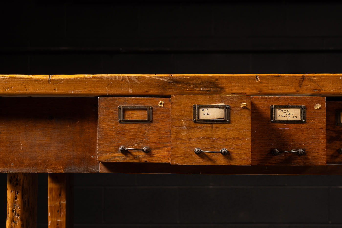 Antique Rustic Workshop Table