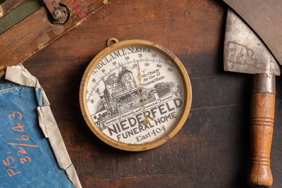 Antique Neiderfield Funeral And Ambulance Thermometer