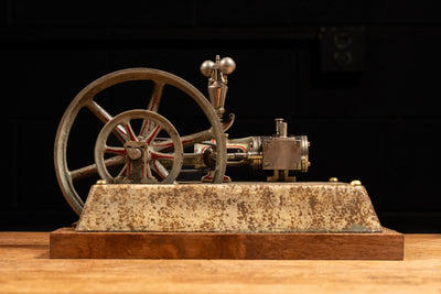 Antique Miniature Horizontal Steam Engine