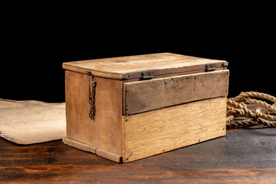 Early American Leather Garter Display Box