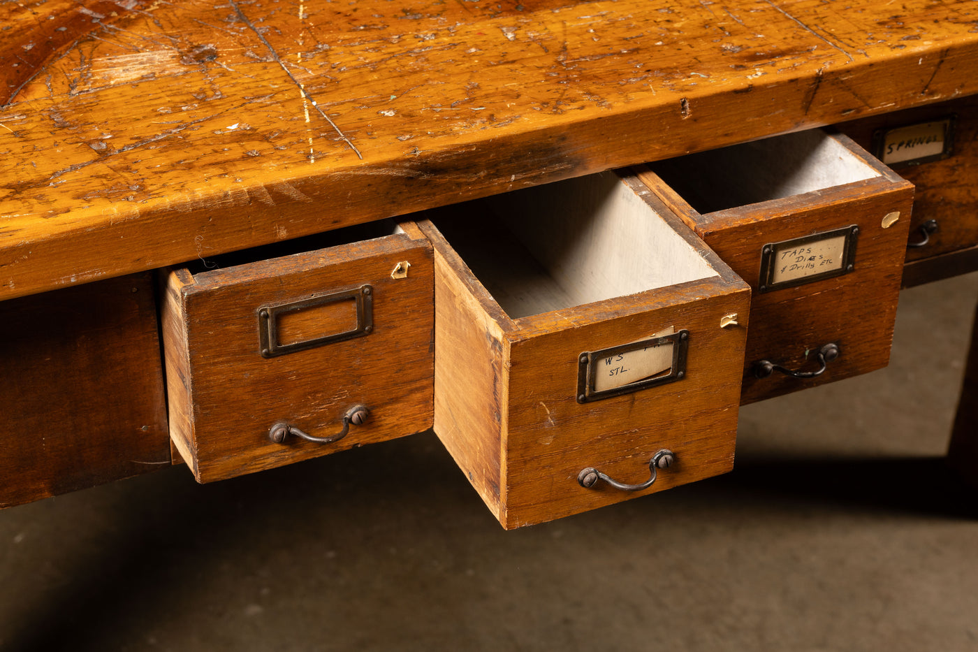 Antique Rustic Workshop Table