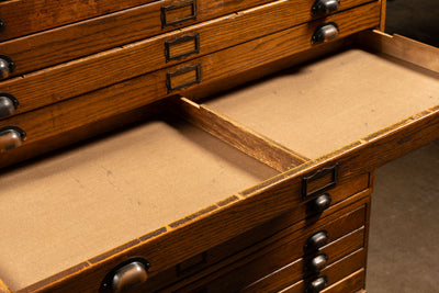 Four Stack Flat File With Japanned Hardware