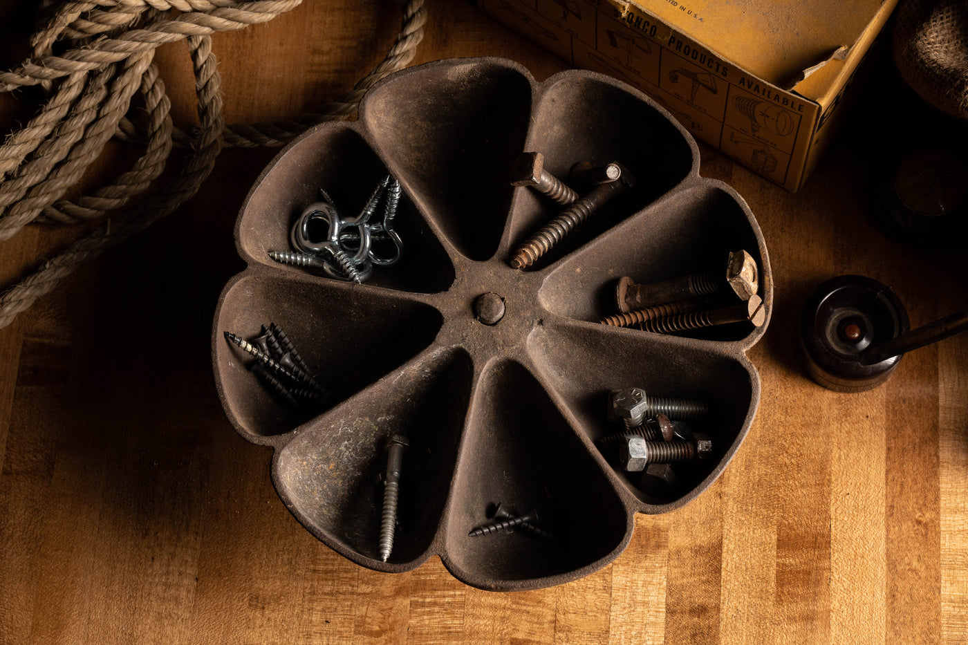 Late 19th Century Cast Iron Cobbler's Nail Caddy