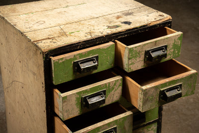 Vintage Chippy 12 Drawer Cabinet