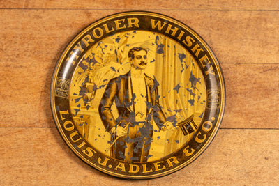 Early 20th Century Hyroler Whiskey Advertising Tip Tray