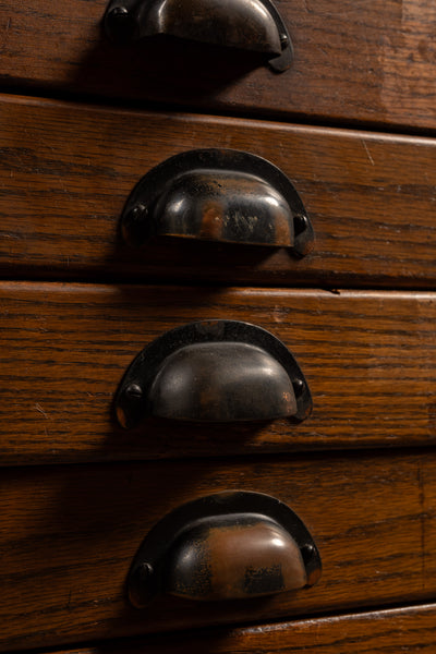 Four Stack Flat File With Japanned Hardware