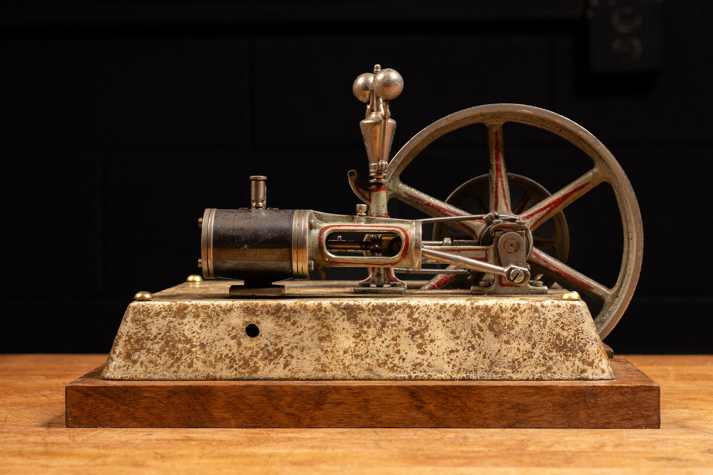 Antique Miniature Horizontal Steam Engine