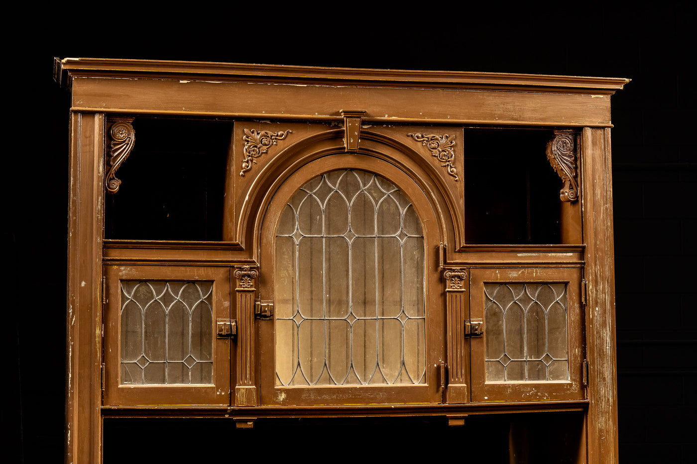 Early Rustic Painted Hutch