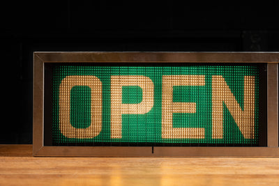 Open/Closed Lighted Bank Drive-Thru Sign