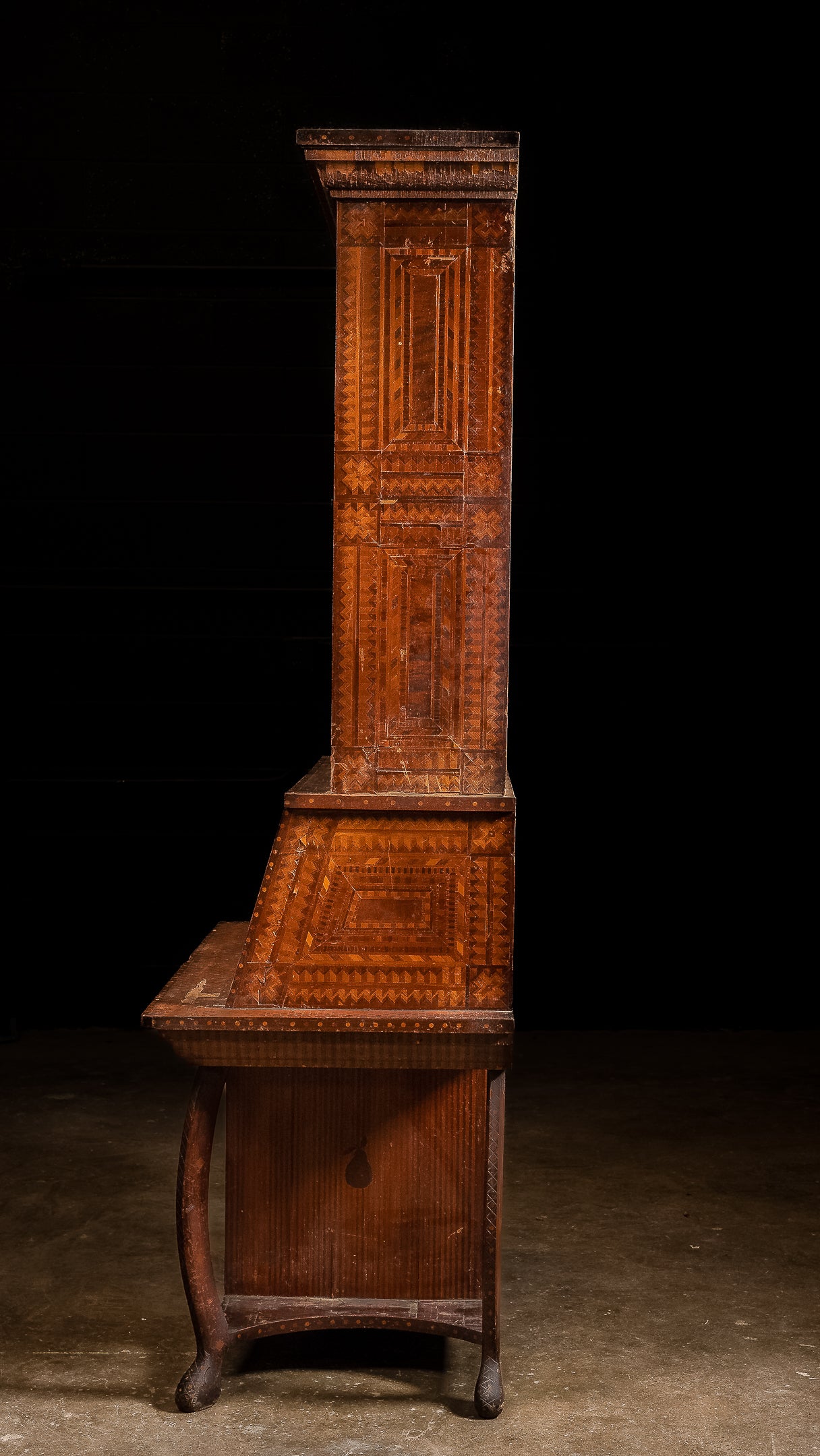 Late 19th Century Tramp Art Display Cabinet