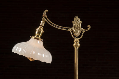 Antique Brass Bridge Arm Floor Lamp