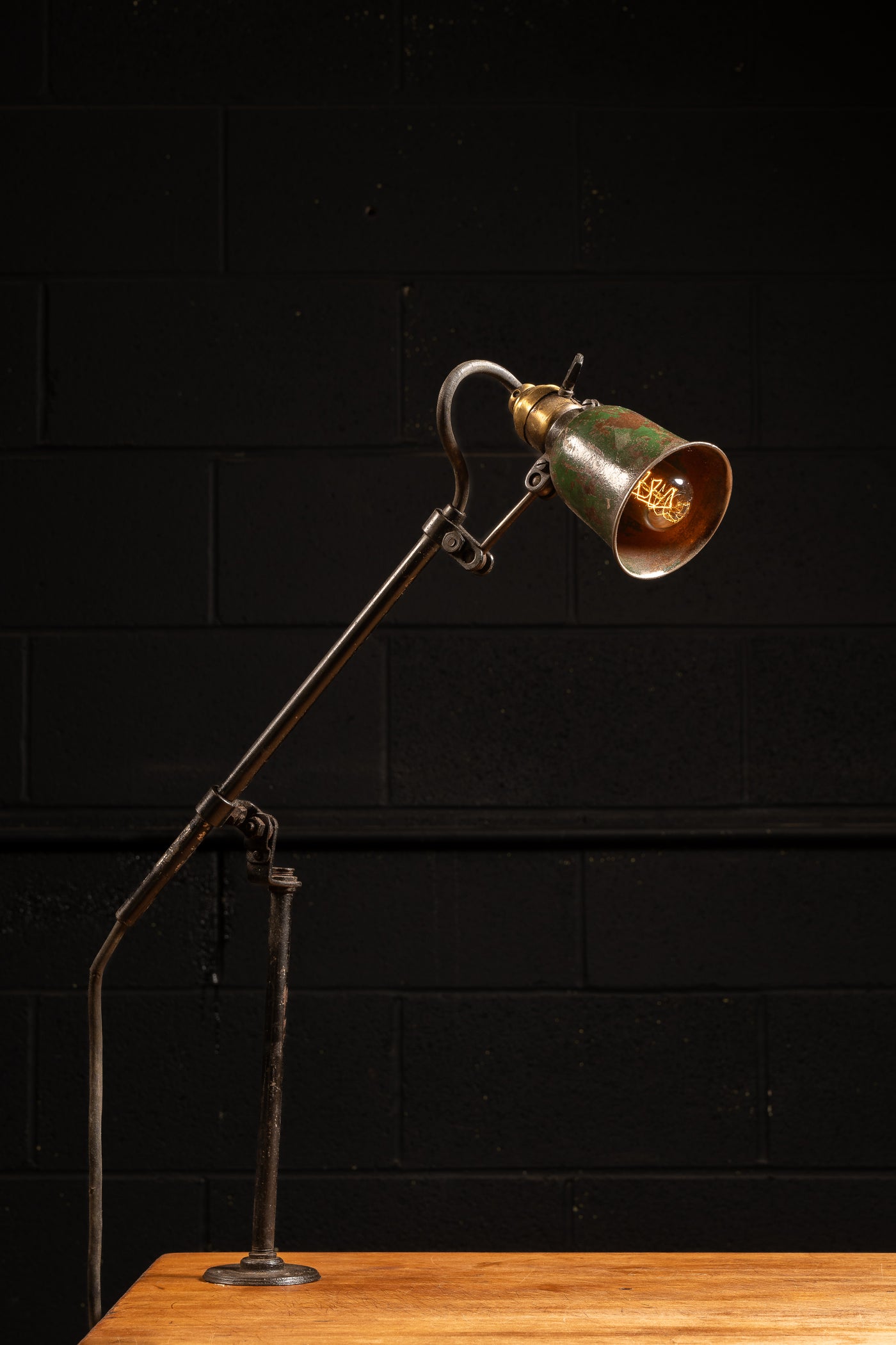 Vintage Articulated Industrial Lamp