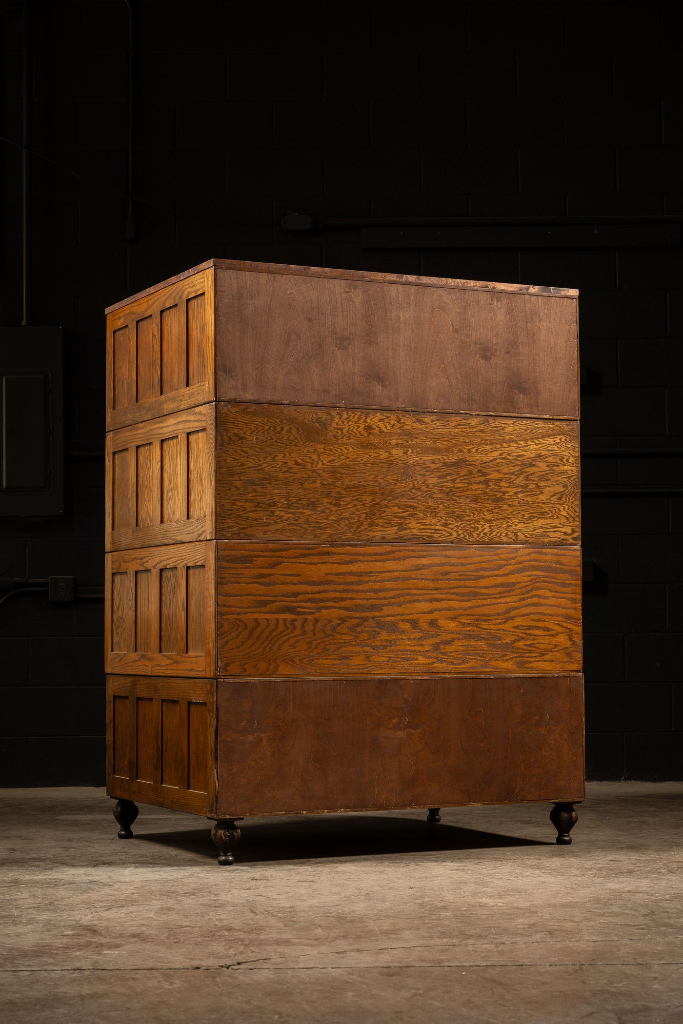 Four Stack Flat File With Japanned Hardware