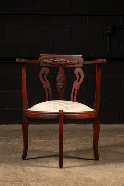 Late Victorian Mahogany Corner Chair