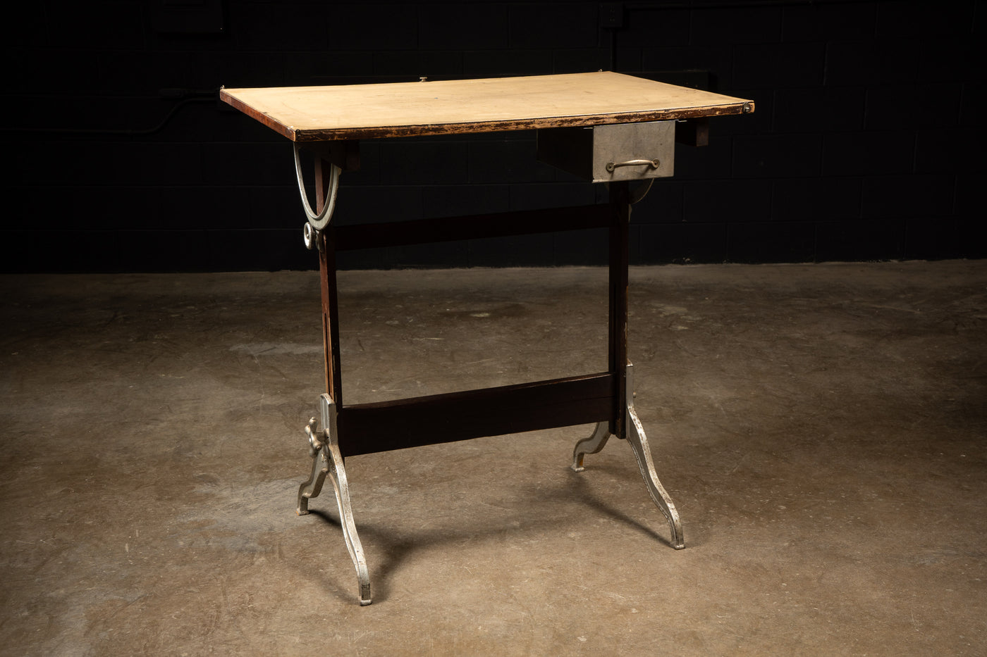Vintage Drafting Table With Drawer by Dietzgen