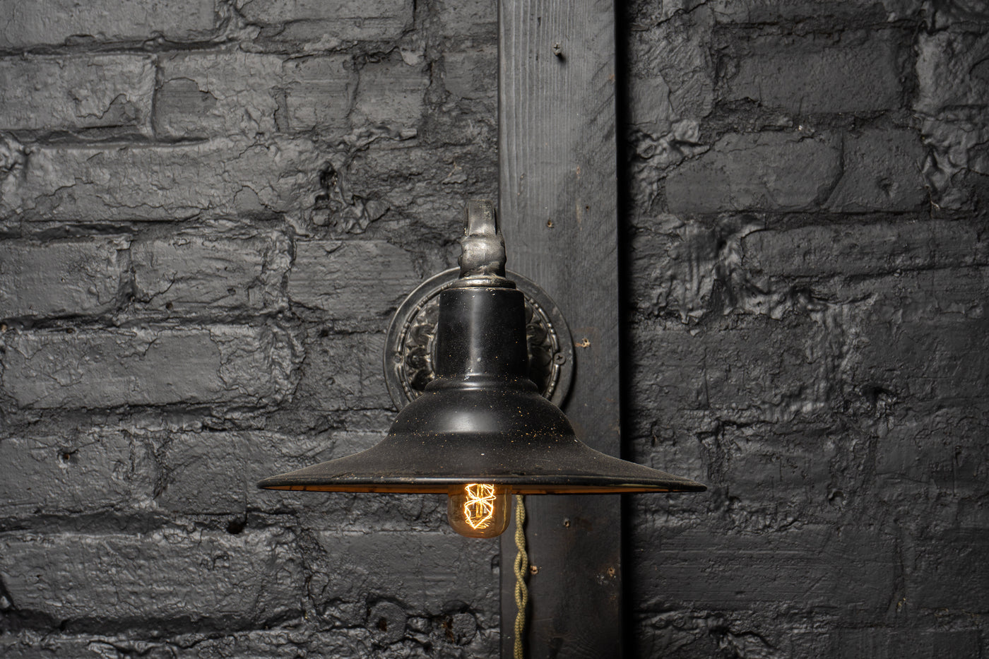 Antique Gooseneck Domed Wall Sconce – Industrial Artifacts