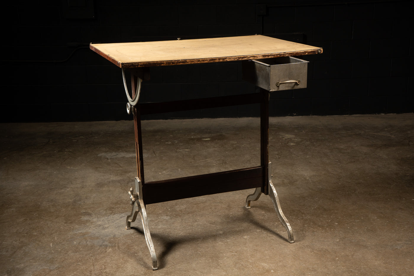 Vintage Drafting Table With Drawer by Dietzgen