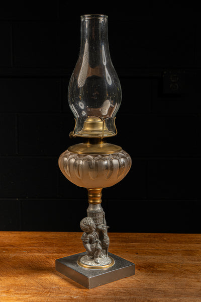 Vintage Figural Oil Lamp