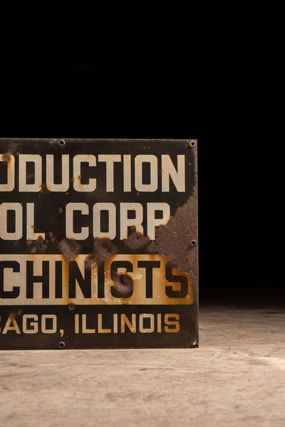 Vintage SSP Machinist Sign