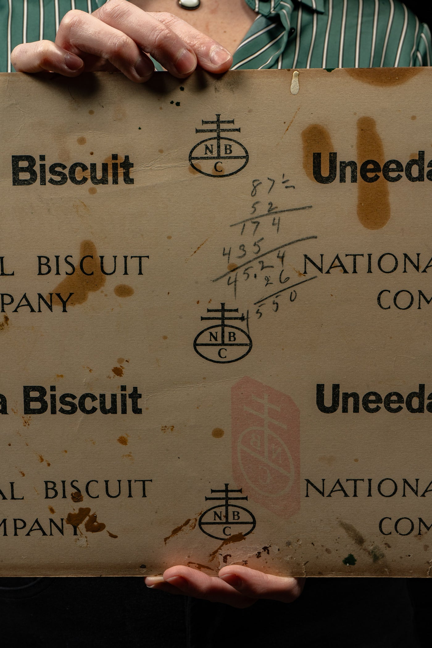 Early 20th Century (Pre-Nabisco) Uneeda Biscuit Trolley Car Advertising Sign
