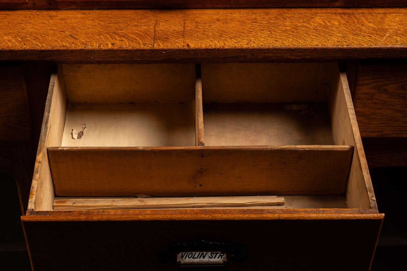 Large Antique Oak Display Cabinet