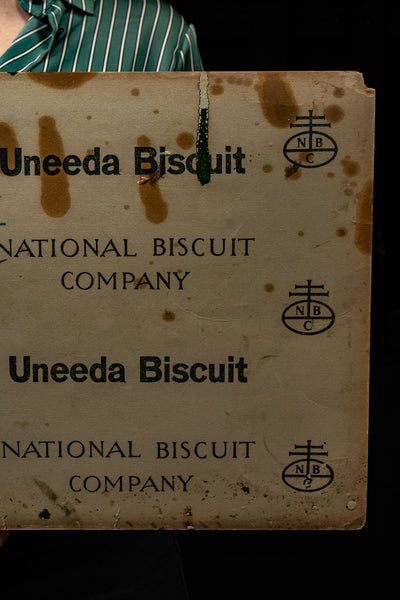 Early 20th Century (Pre-Nabisco) Uneeda Biscuit Trolley Car Advertising Sign