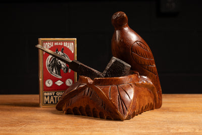Vintage Carved Wooden Bird Ashtray