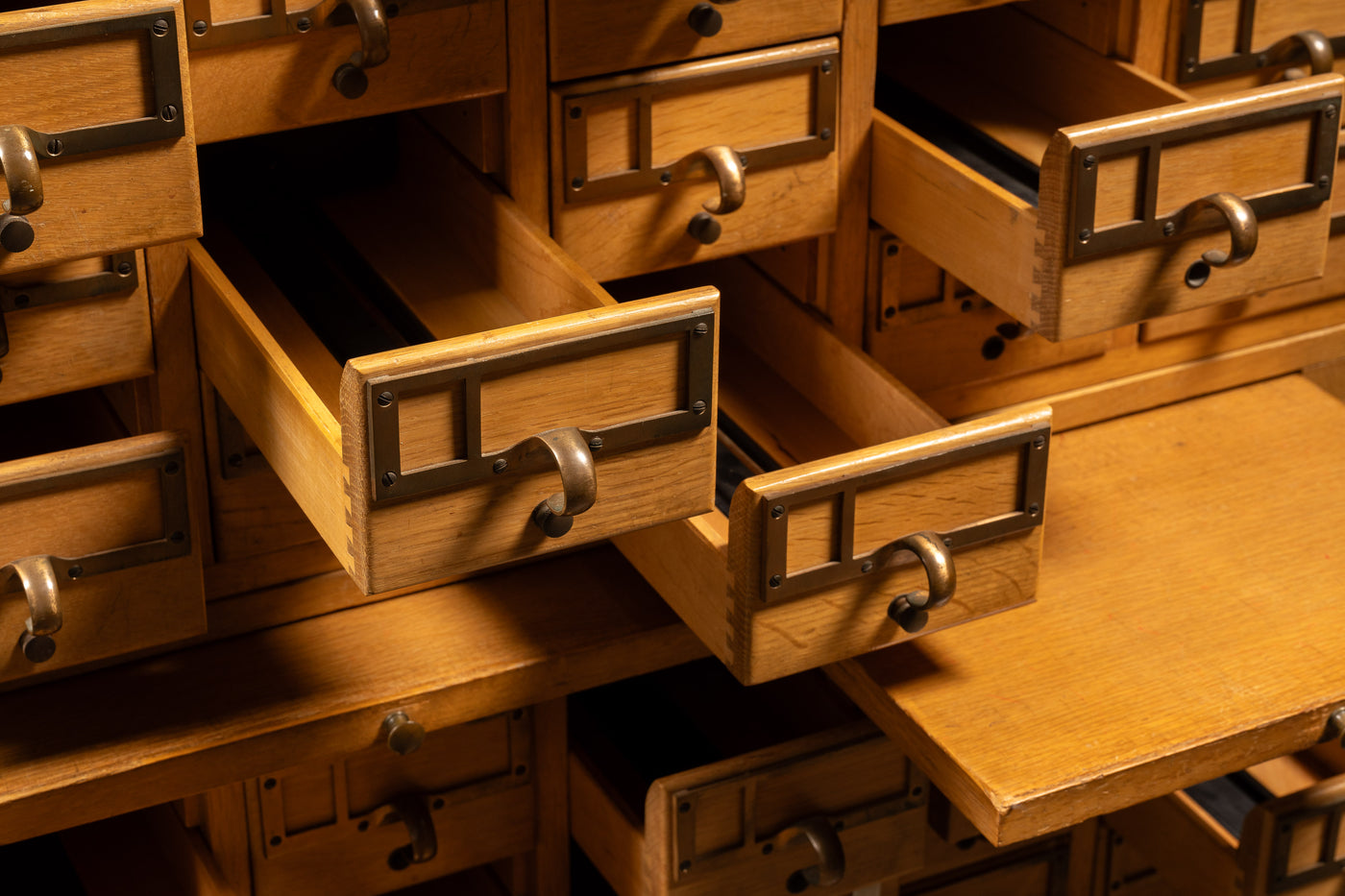 Antique Four-Section Card Catalog