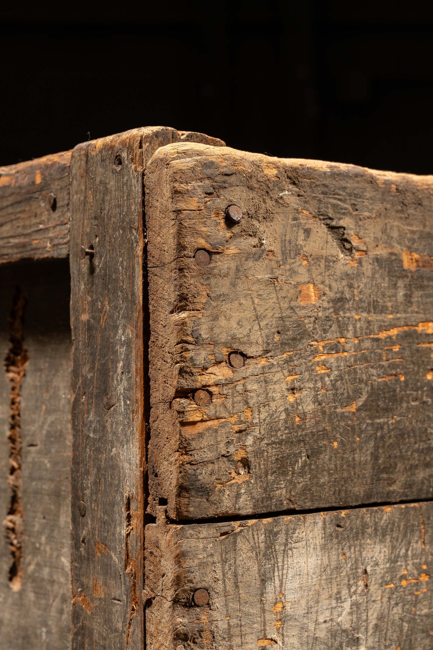 Early American Wooden Rolling Crate