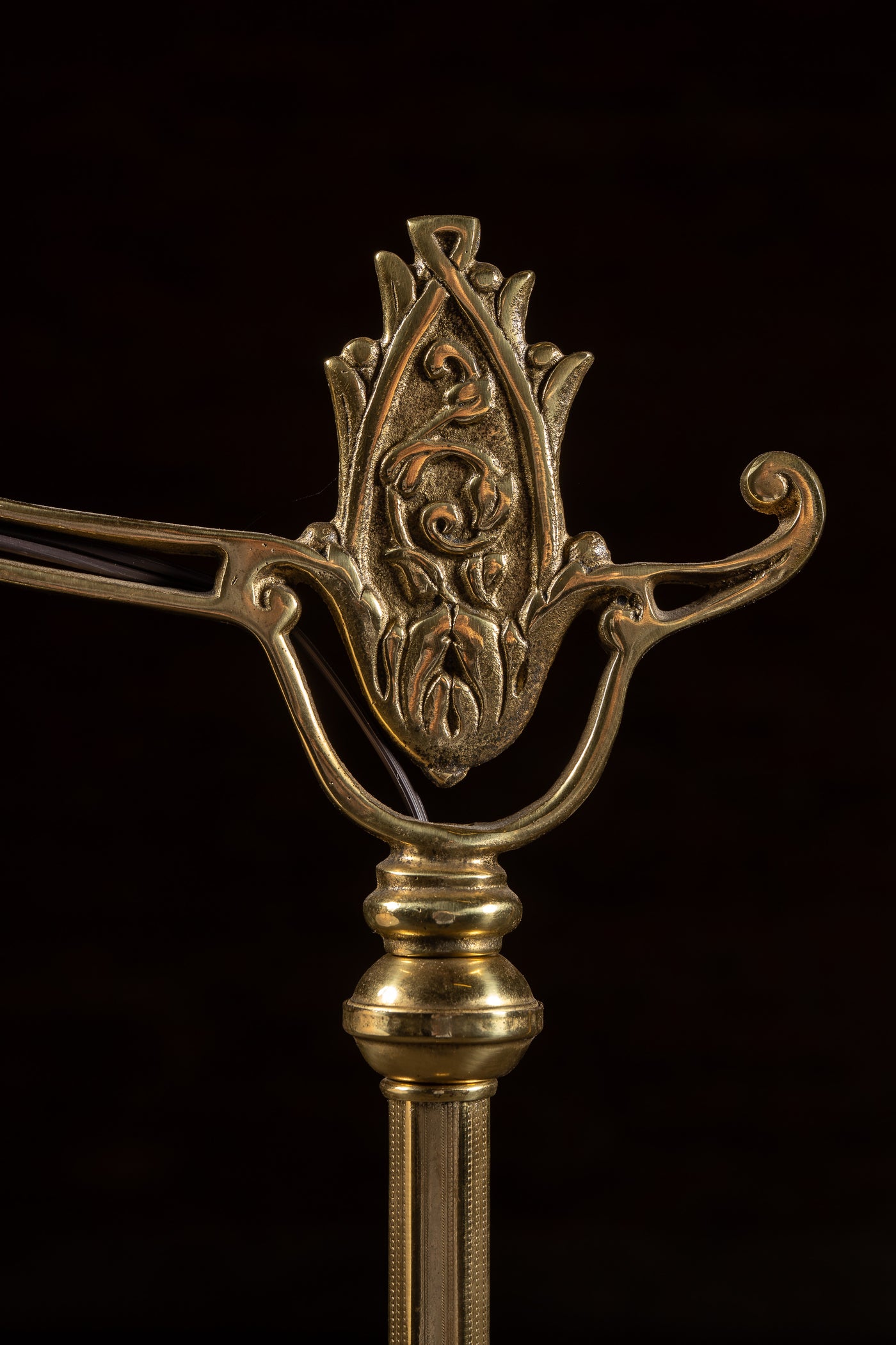 Antique Brass Bridge Arm Floor Lamp