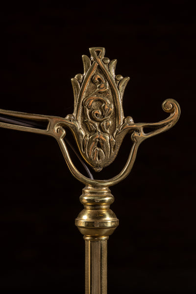 Antique Brass Bridge Arm Floor Lamp